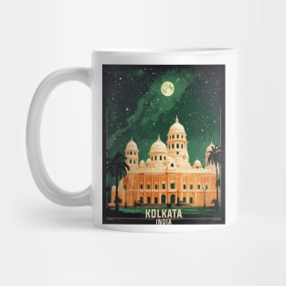 Kolkata India Starry Night Vintage Tourism Travel Mug